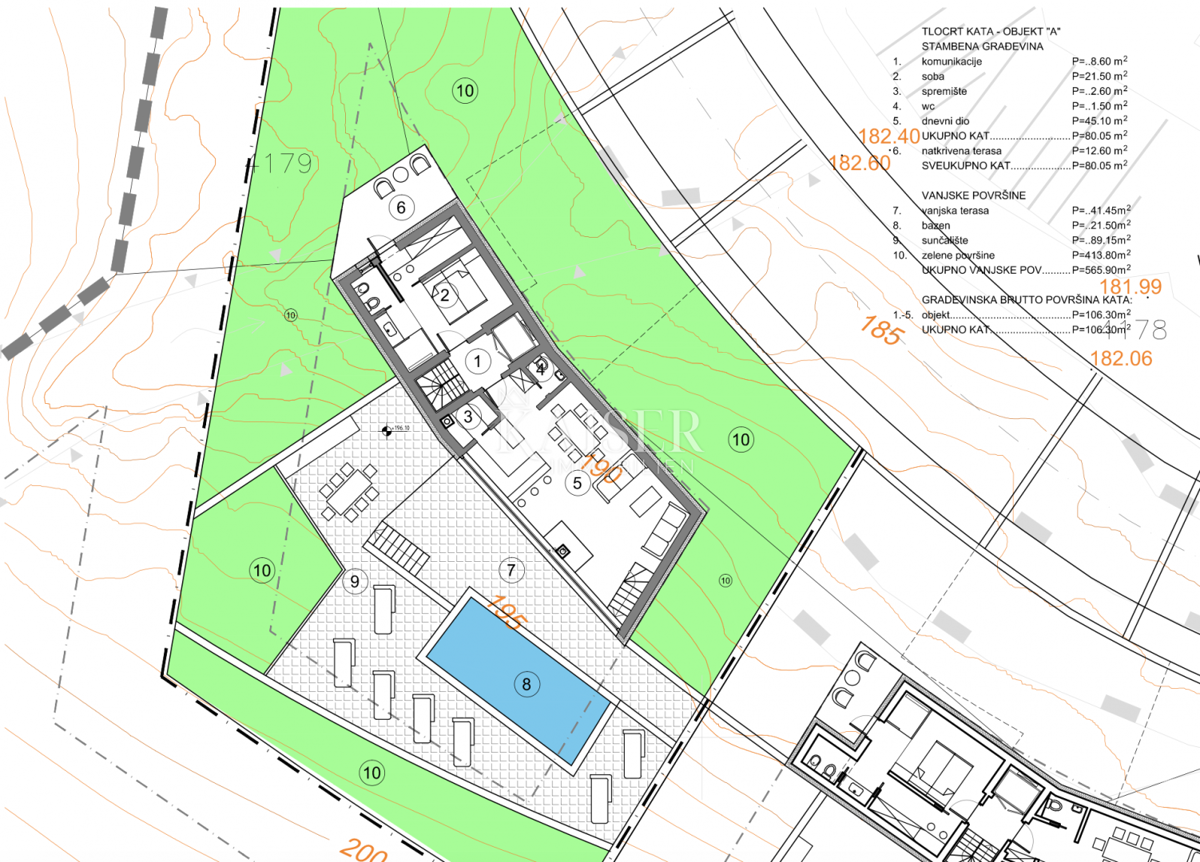Opatijska riviera - panoramsko zemljišče nad Lovranom z veljavnim gradbenim dovoljenjem