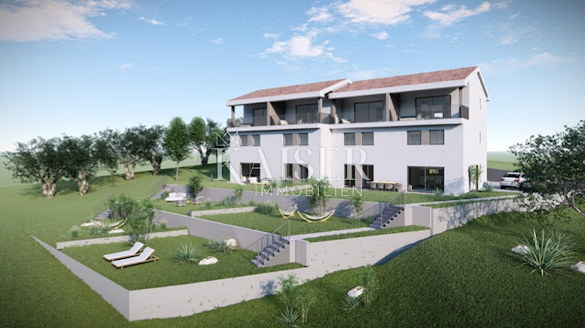 Otok Krk, Soline - dvoetažni apartma C, 150 m od morja