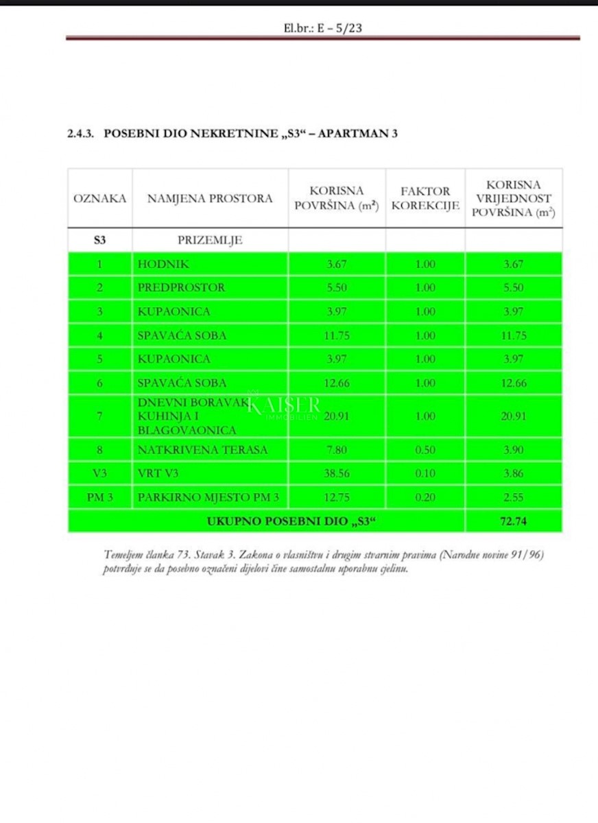 Medulin – 2 sobno stanovanje v pritličju novogradnje 100 m od morja (43/3)