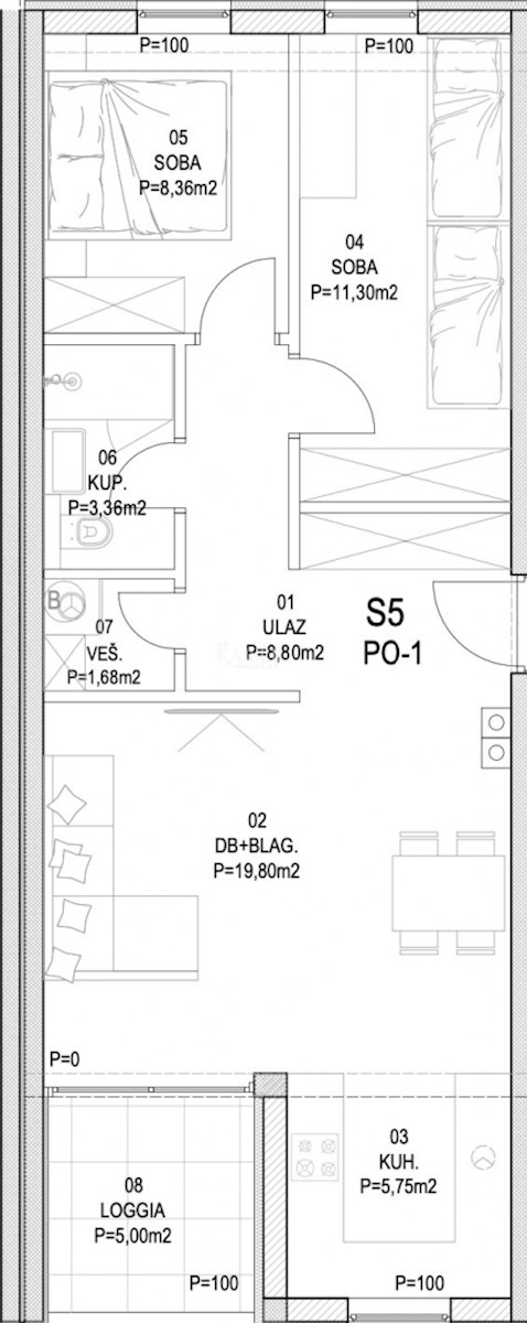 Barban - novogradnja, 2s s teraso, 64 m2