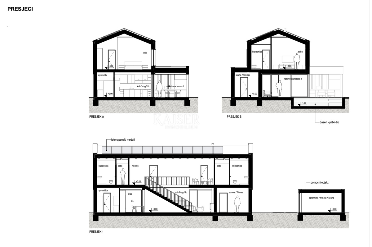 Istra, Labin - vila z bazenom 176 m2 na zemljišču 2.710 m2