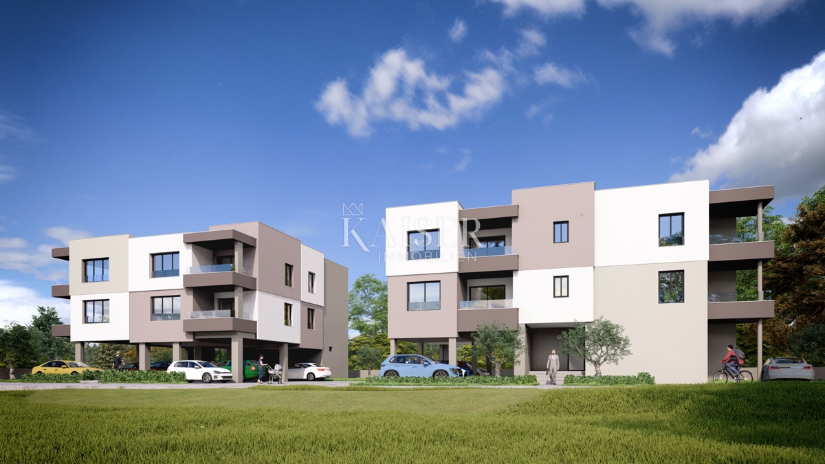 Šibenik, Brodarica - enosobno stanovanje 62,87 m2 v novi stavbi v bližini plaže Rezalište