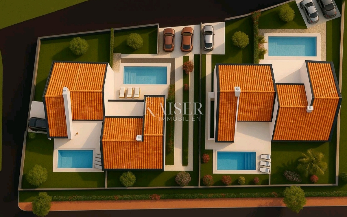 Istra, Kaštelir - moderna hiša dvojček 