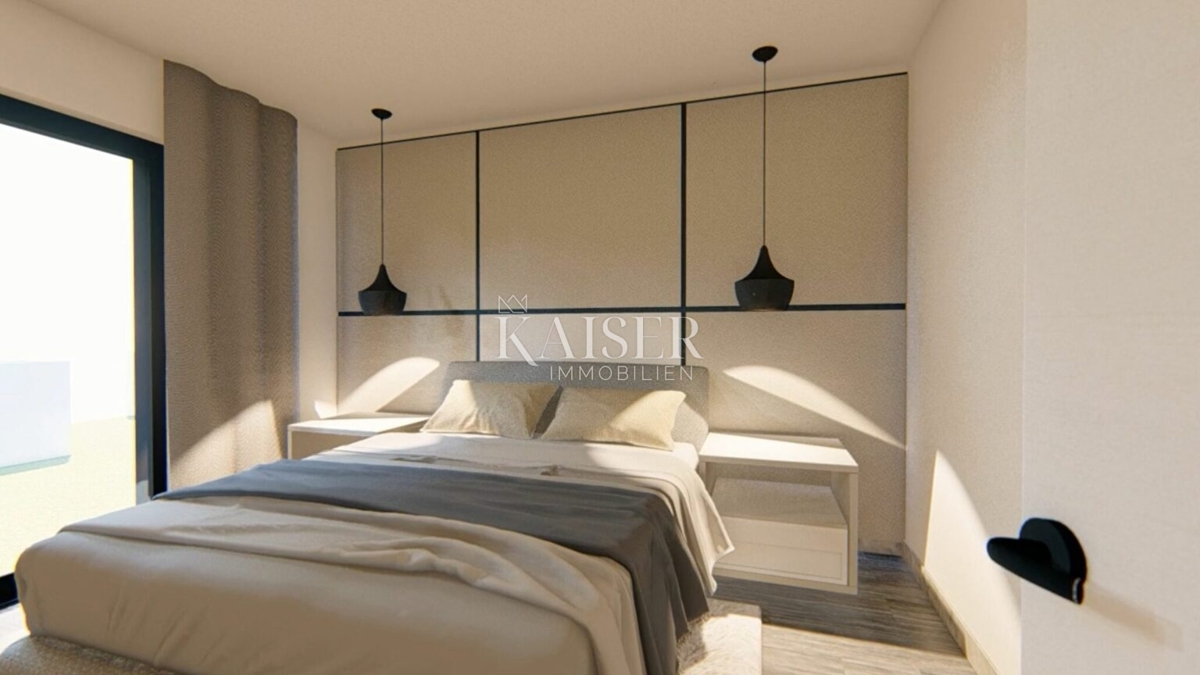 Zadar, Diklo - Luksuzno opremljen penthouse (103m2) 70 m od plaže