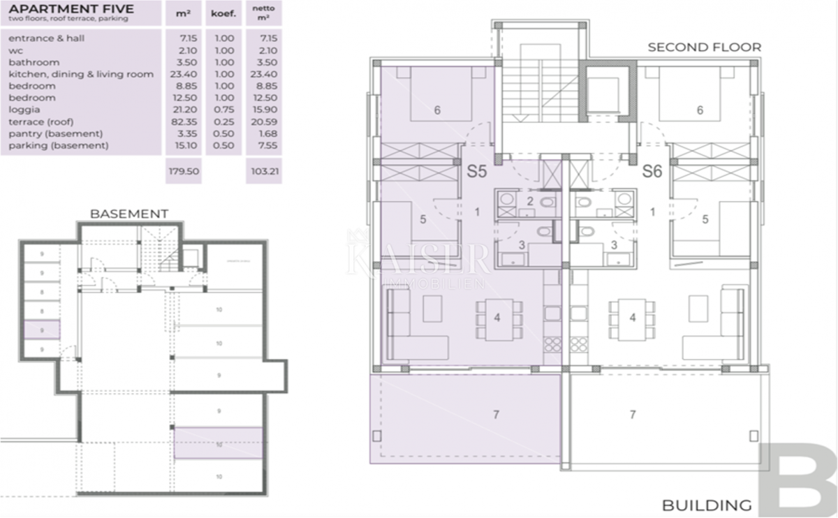 Zadar, Diklo - Luksuzno opremljen penthouse (103m2) 70 m od plaže