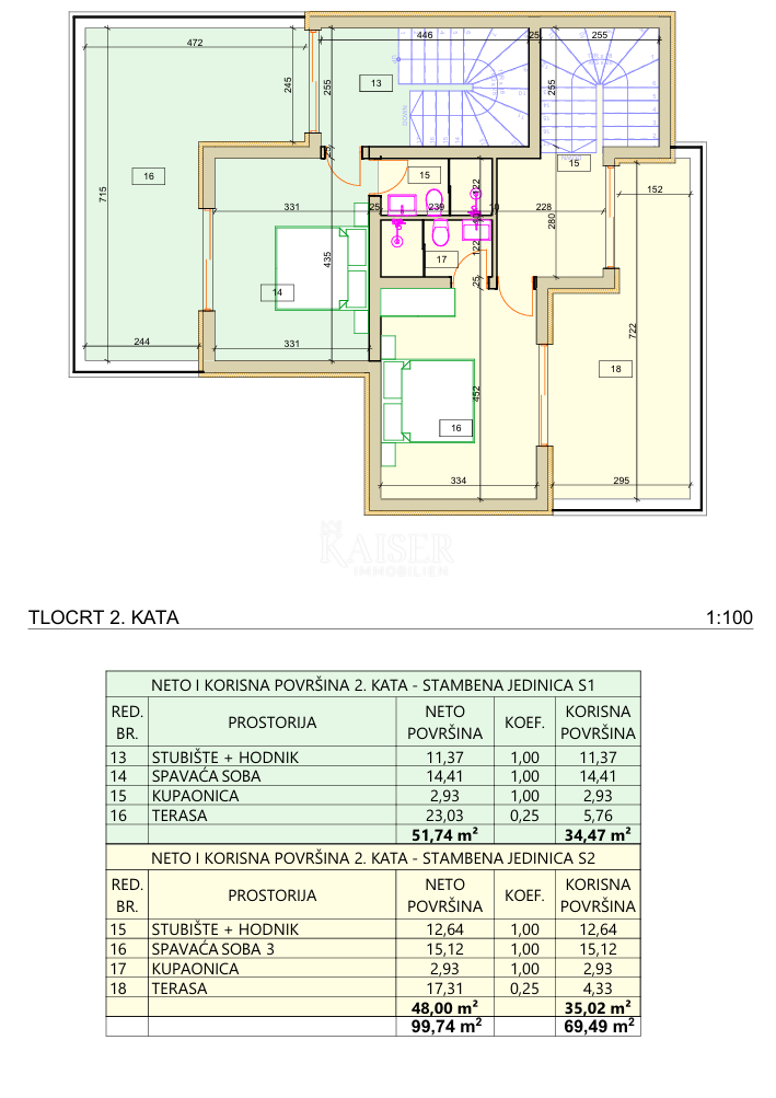 Srima, Vodice - Moderna trietažna hiša (S1) s pogledom na morje