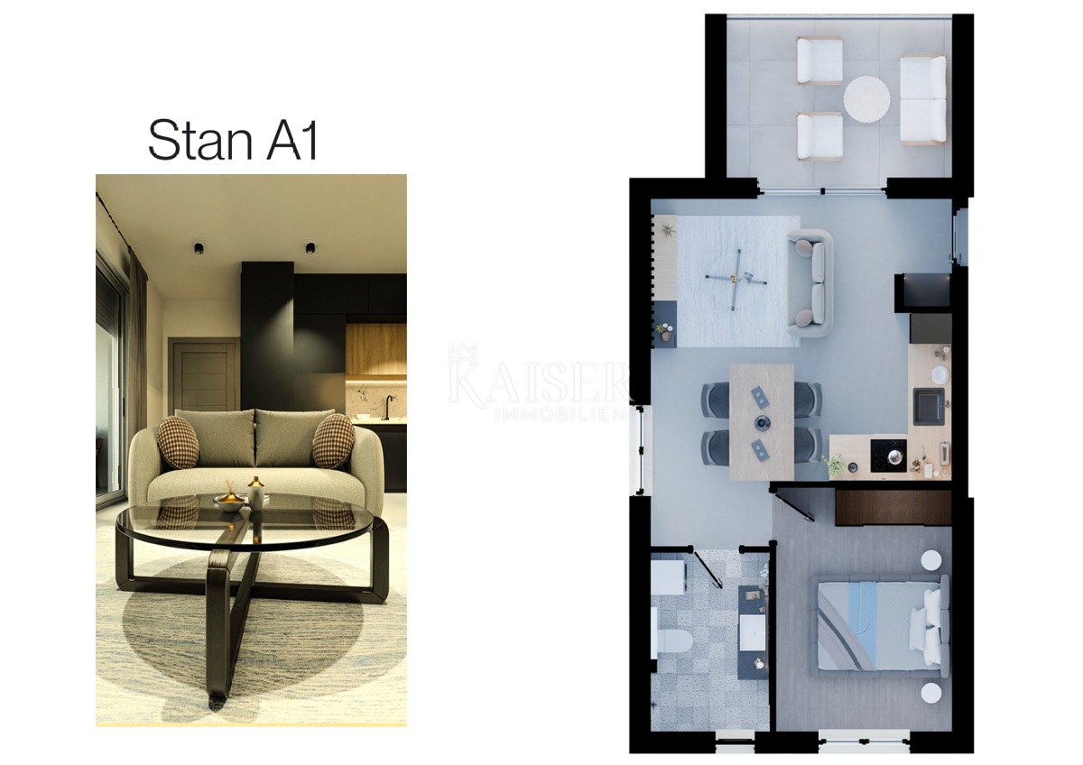 Stanovanje Rogoznica, 1m2