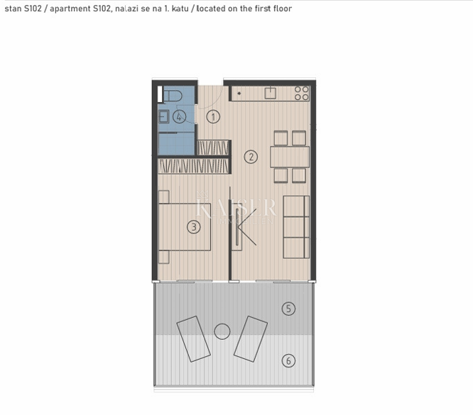 Stanovanje Rukavac, Vis, 34,96m2
