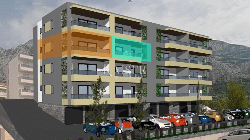 Makarska - Moderno dvosobno stanovanje z ložo v novogradnji