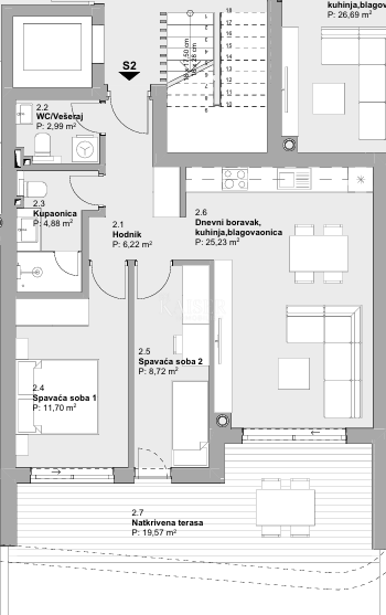 Stanovanje Vodice, 81,21m2