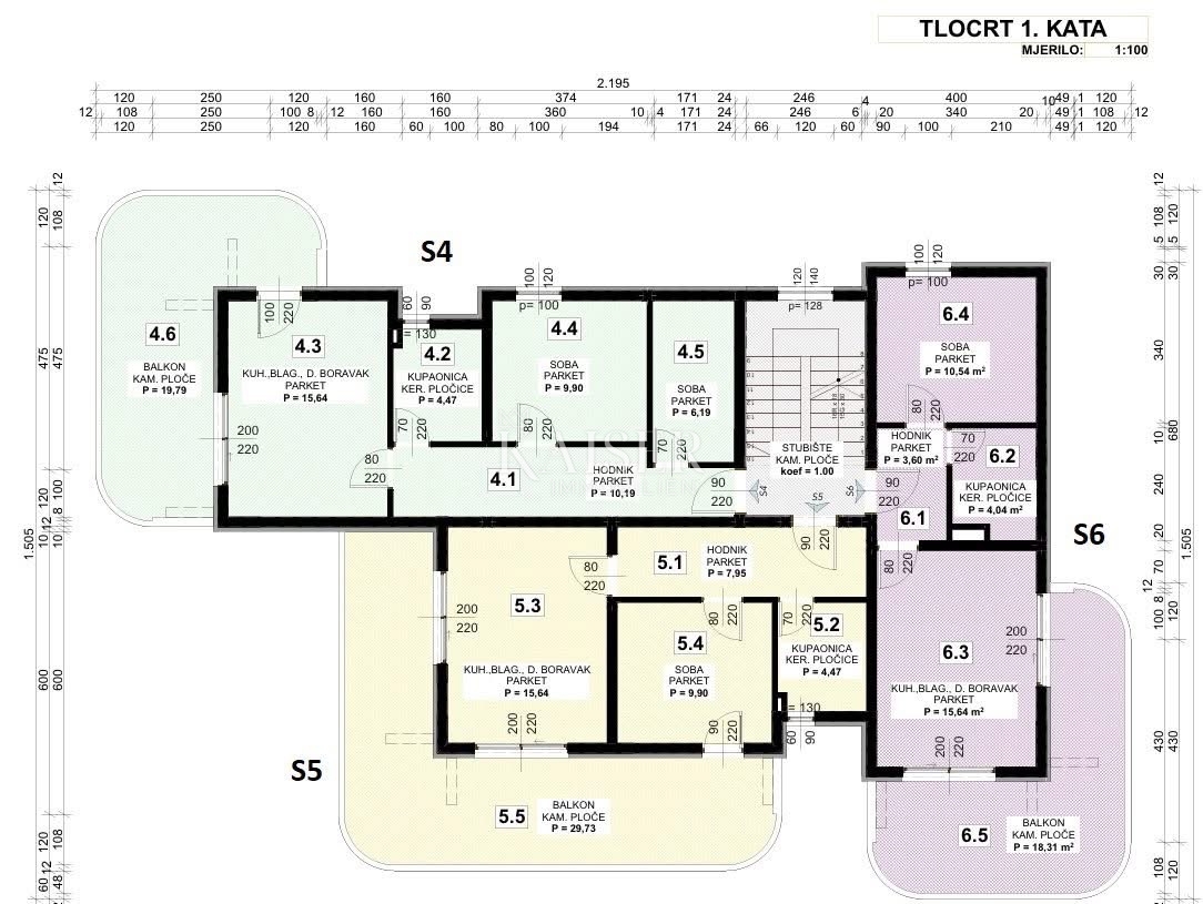 Pag, Povljana - apartma 56 m2 prva vrsta do morja