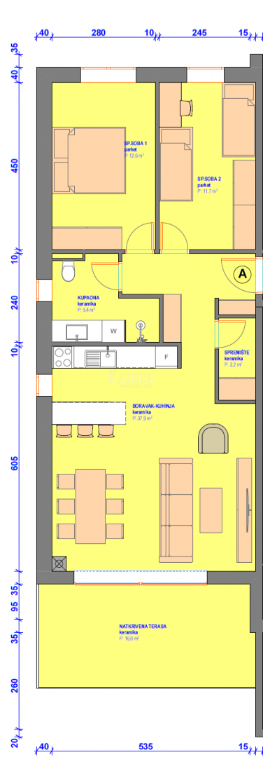 Istra, Umag, okolica - stanovanje v novogradnji, 86m2, 300m od morja, pritličje