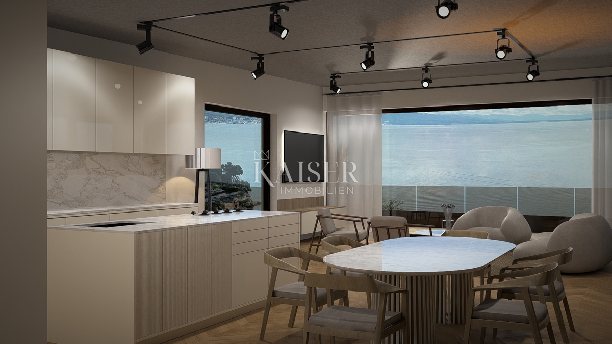 Ekskluzivni penthouse v Ičićih - življenje v srcu mediteranske elegance s pogledom na morje