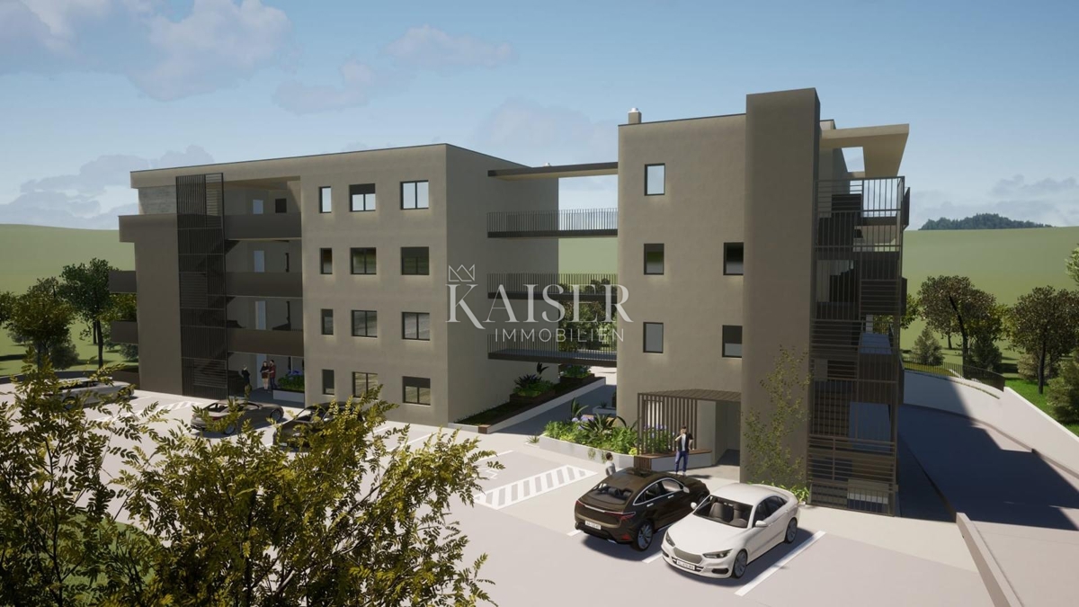 Istra - Poreč, stanovanje v stavbi z dvigalom in bazenom, dve spalnici