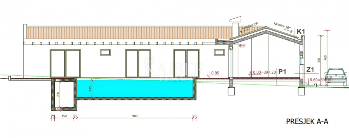 Istra, Žminj - enonadstropna hiša z bazenom