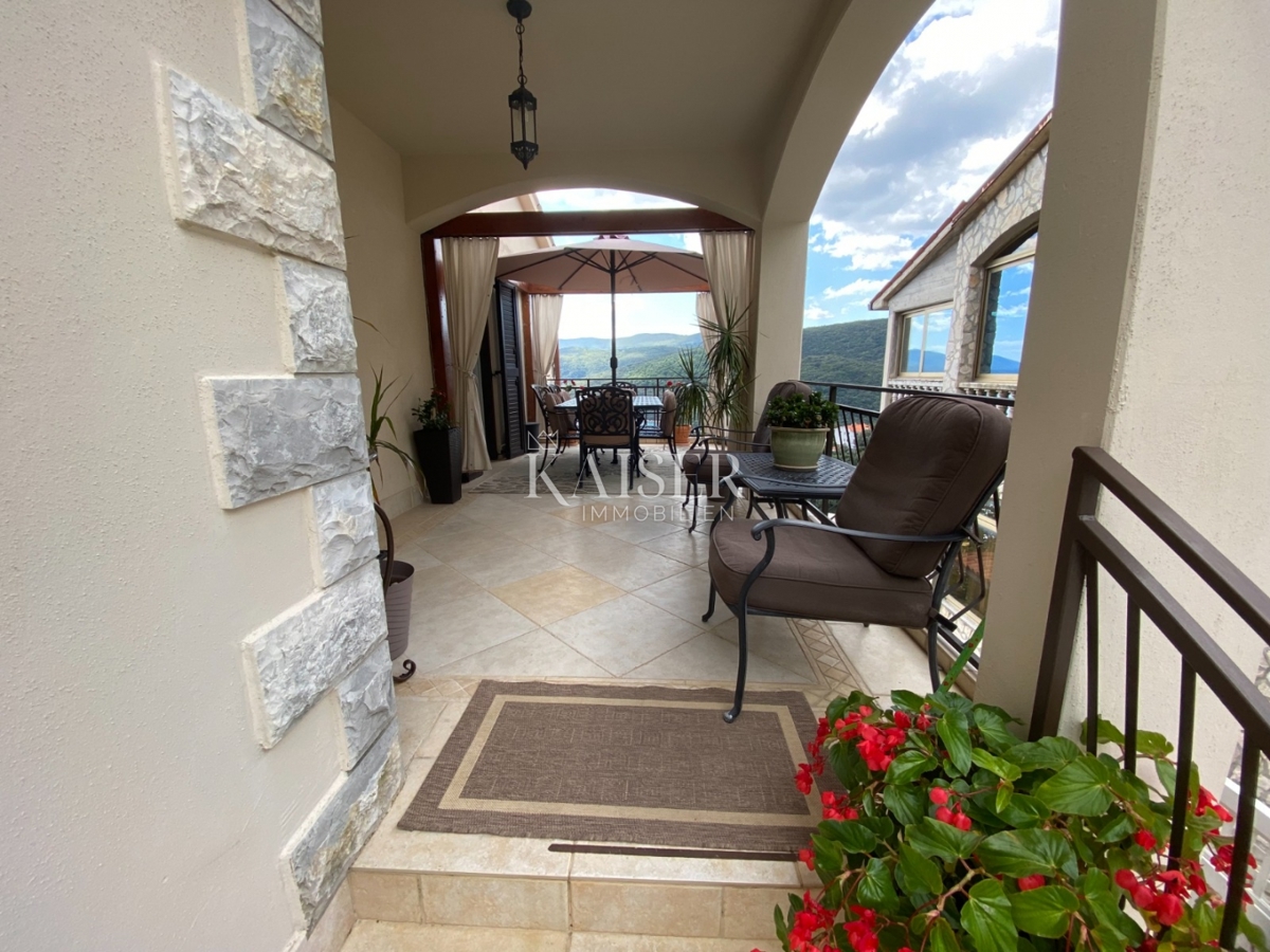 Istra, Rabac – Penthouse z edinstvenim pogledom na morje, mirna lokacija, blizu plaže