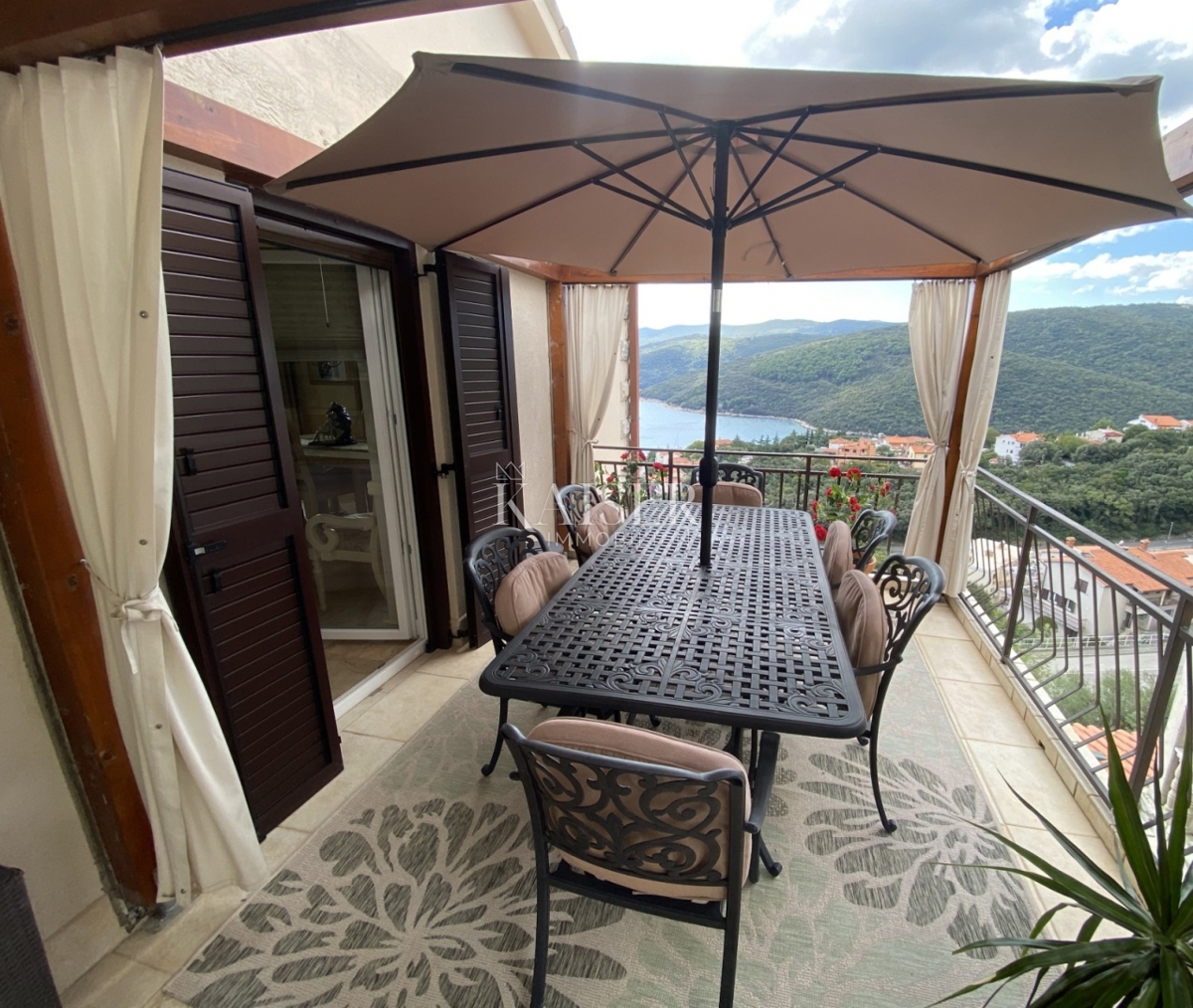 Istra, Rabac – Penthouse z edinstvenim pogledom na morje, mirna lokacija, blizu plaže