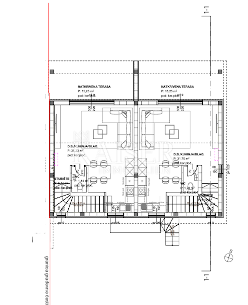 Otok Krk, Soline - dvoetažni apartma B, 150 m od morja