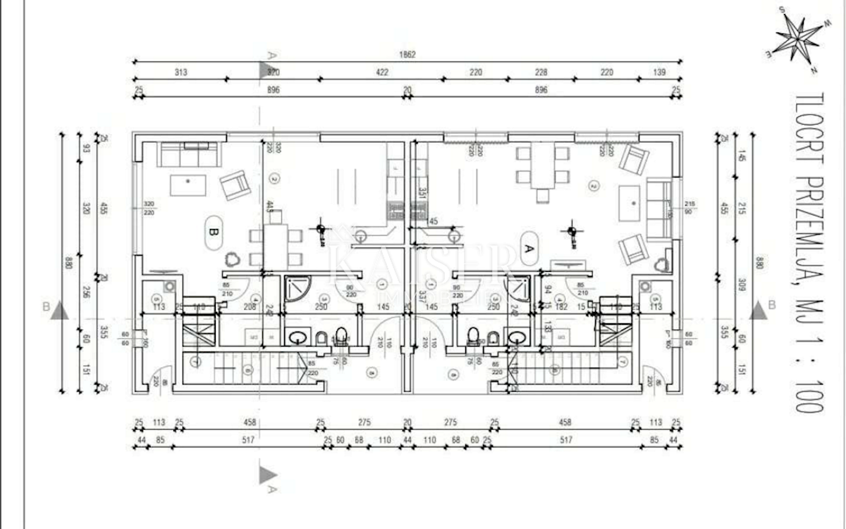 Istra - Poreč - dvojček z bazenom, 129 m2