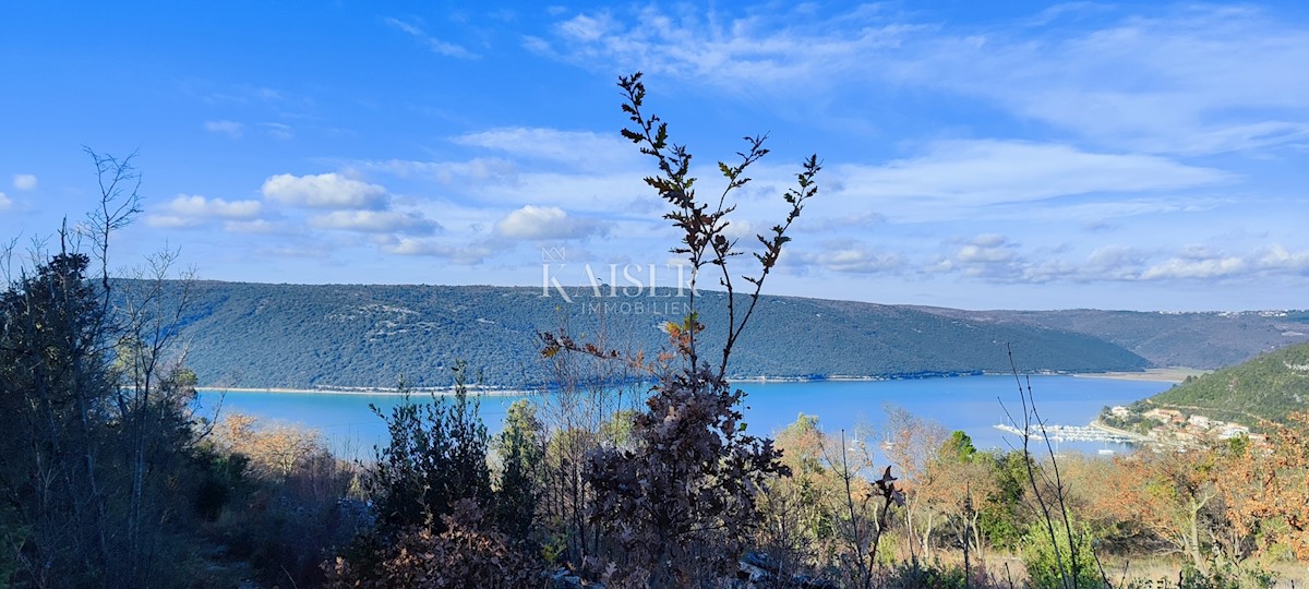 Istra, Labin - gradbeno zemljišče s pogledom na morje, 1200 m2