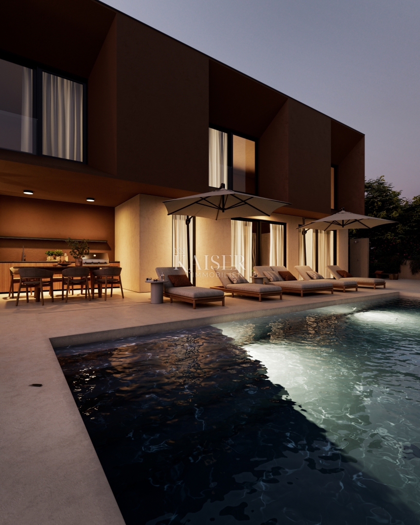 Istra, Labin - Trget - novogradnja z bazenom, 181 m2