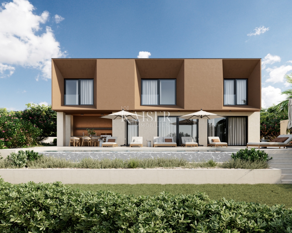 Istra, Labin - Trget - novogradnja z bazenom, 181 m2