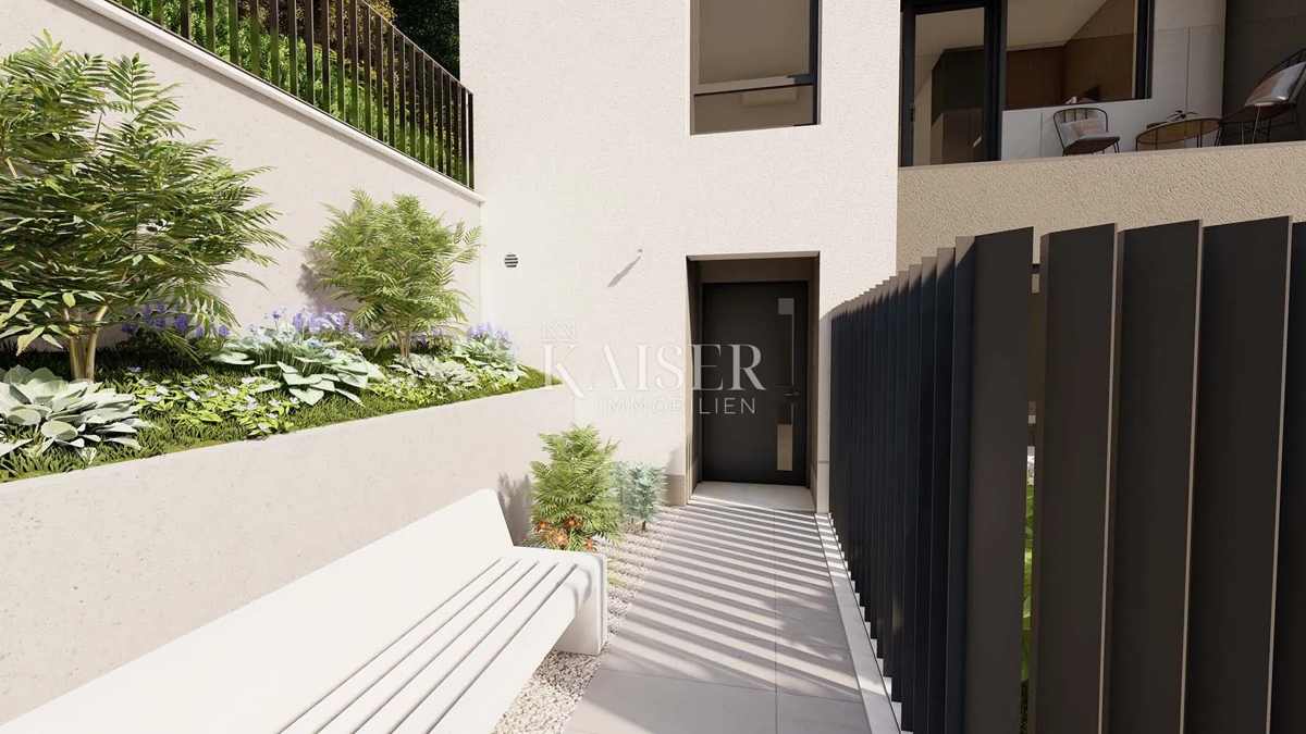 Rijeka, Bivio – Apartma (1) z 2 spalnicama, teraso in vrtom 100 m od morja