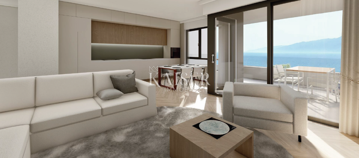 Rijeka, Bivio – Apartma (1) z 2 spalnicama, teraso in vrtom 100 m od morja