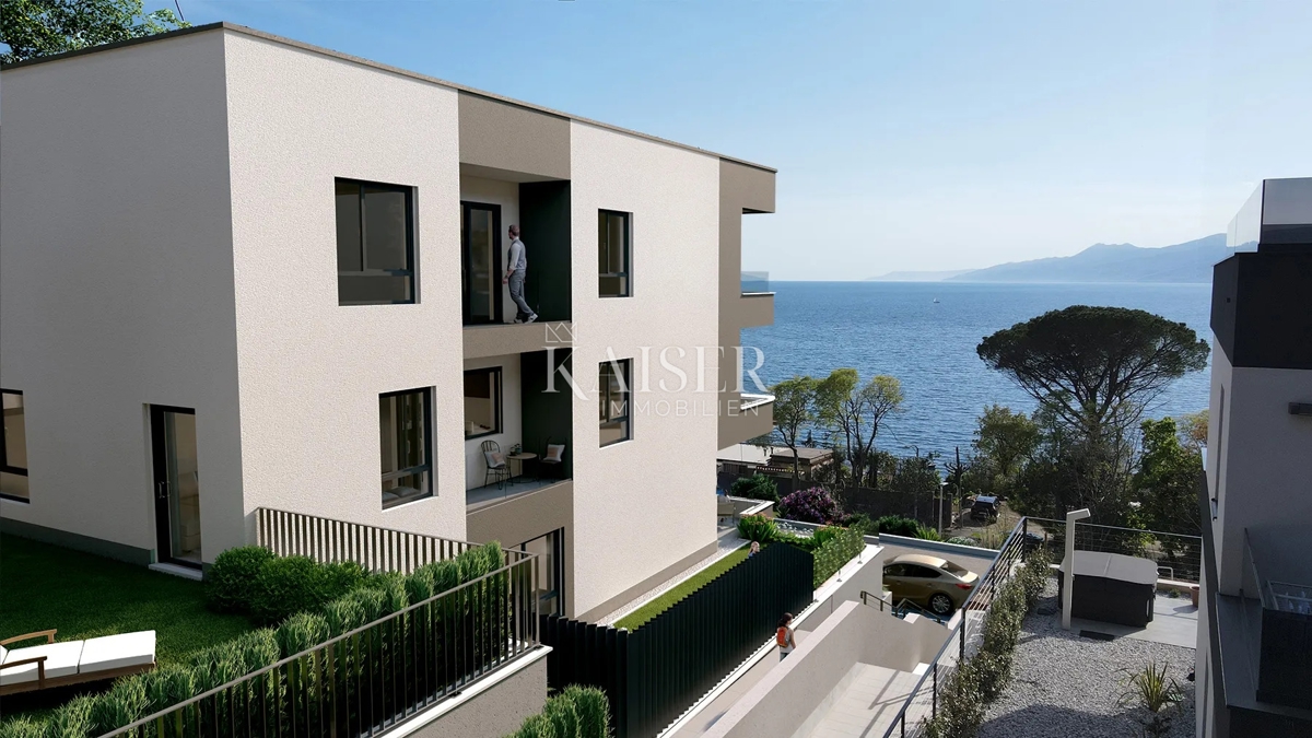 Rijeka, Bivio – Apartma (1) z 2 spalnicama, teraso in vrtom 100 m od morja