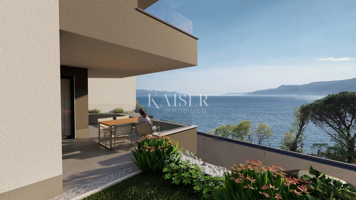Rijeka, Bivio – Apartma (1) z 2 spalnicama, teraso in vrtom 100 m od morja