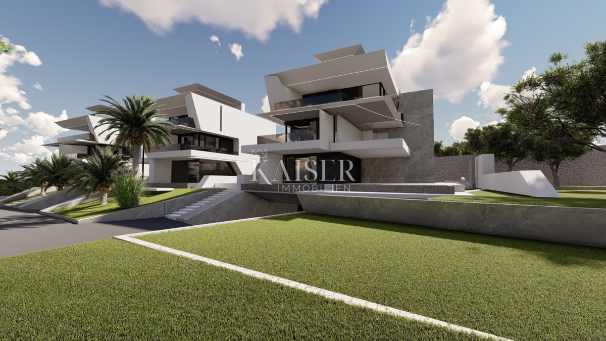 Krk, Njivice - penthouse, 131m2, novogradnja