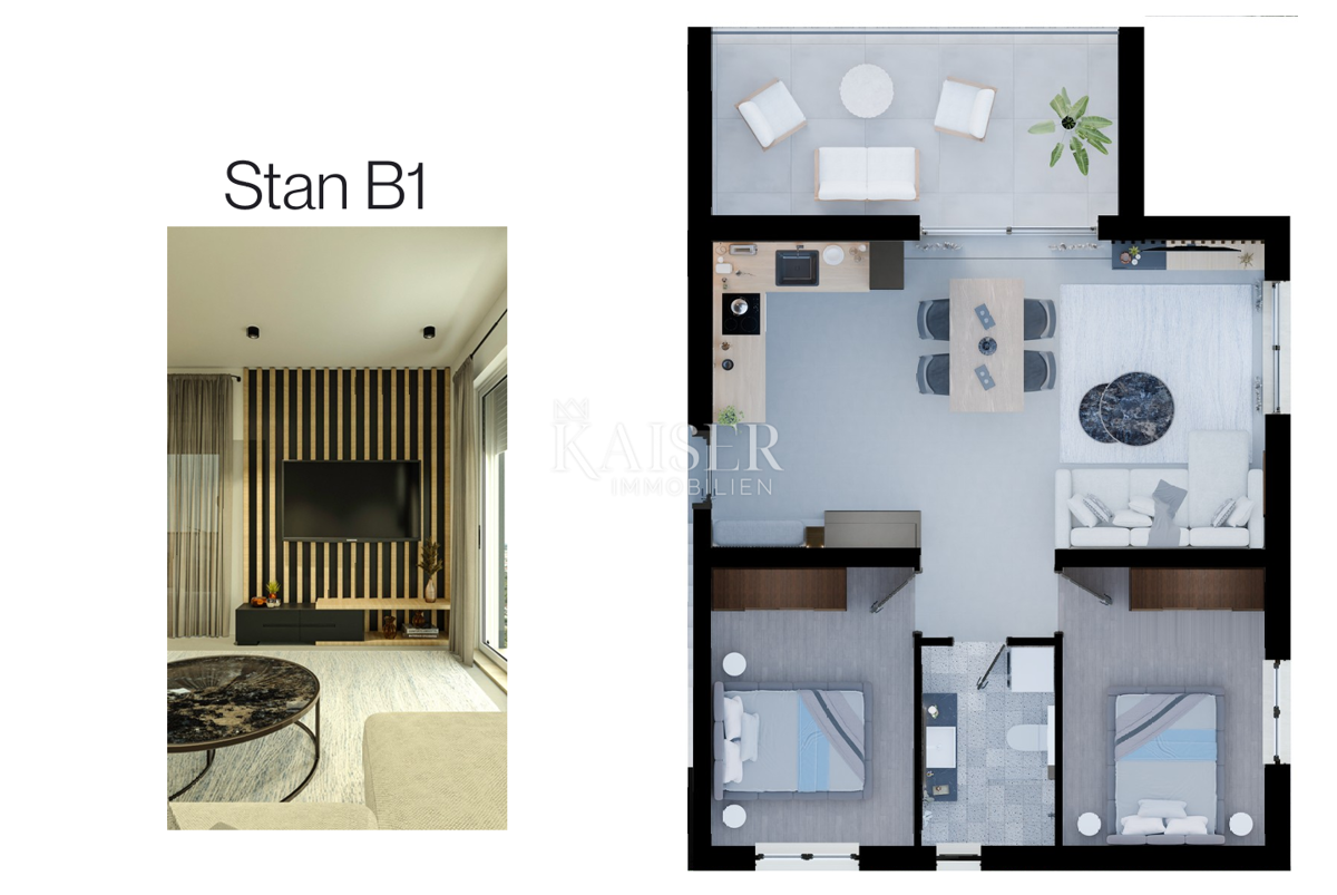 Stanovanje Rogoznica, 1m2