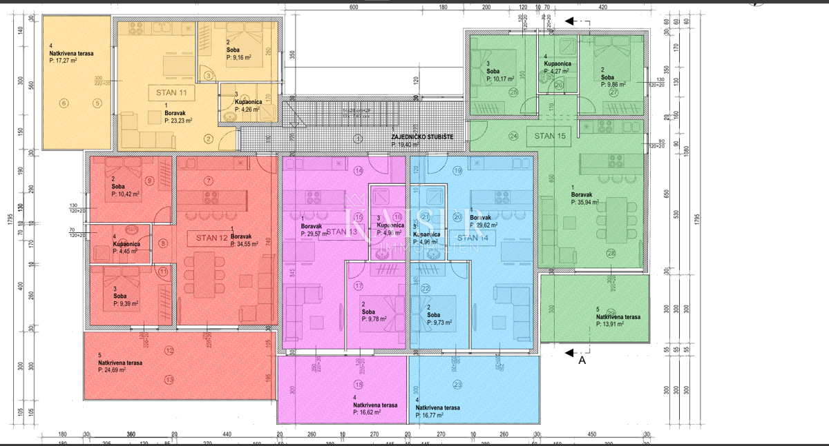 Pag, Povljana - apartma 56 m2, 250 m od morja, pogled na morje
