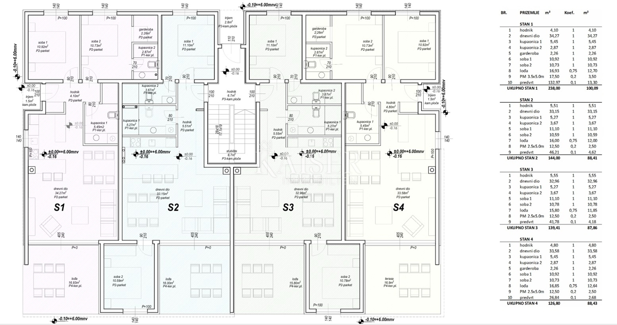 Stanovanje Privlaka, 88,43m2