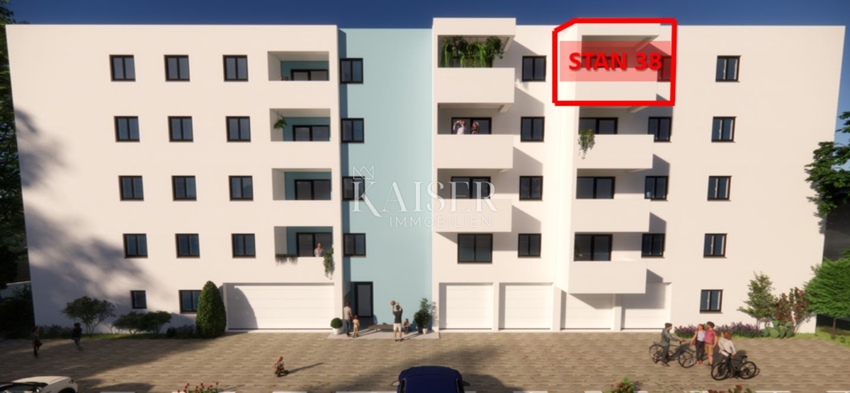 Istra, Pula - moderno enosobno stanovanje 42m² z balkonom