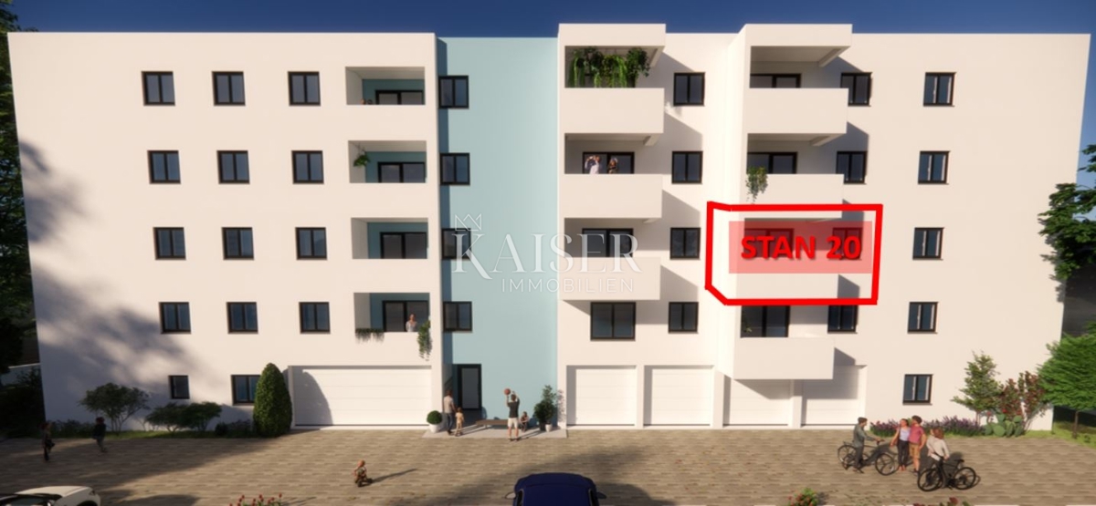 Istra, Pula - moderno enosobno stanovanje 42m² z balkonom