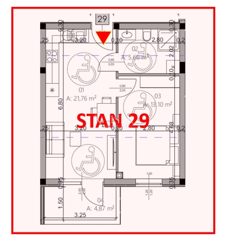 Istra, Pula - moderno enosobno stanovanje 42m² z balkonom