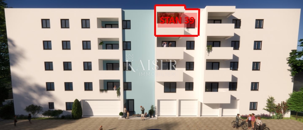 Istra, Pula - moderno enosobno stanovanje 42m² z balkonom