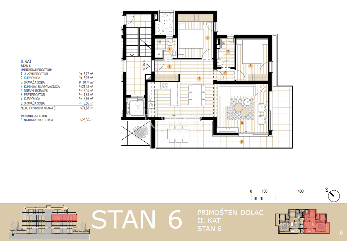 Stanovanje Primošten, 83,26m2