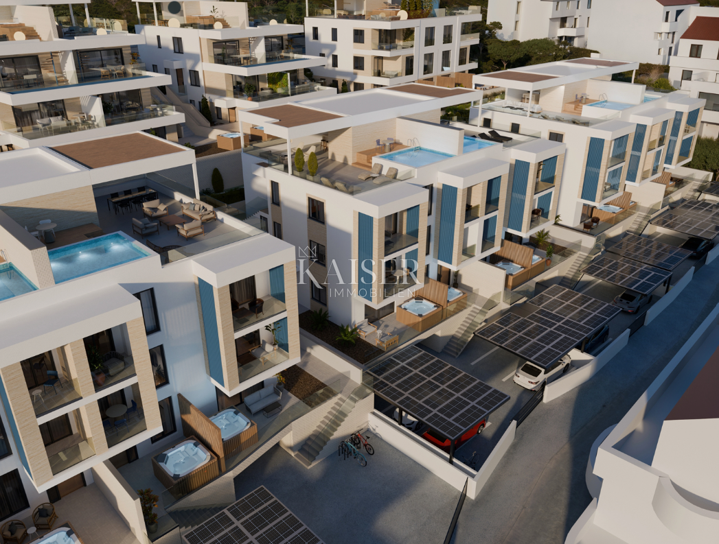 Trogir, Čiovo - apartmaji v luksuznem kompleksu, 200 m od morja 