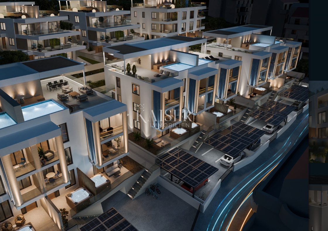 Trogir, Čiovo - apartmaji v luksuznem kompleksu, 200 m od morja 