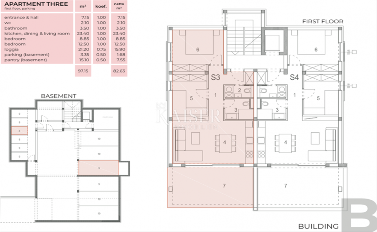 Zadar, Diklo - luksuzno opremljeno stanovanje S3 (83 m2), 70 m od plaže