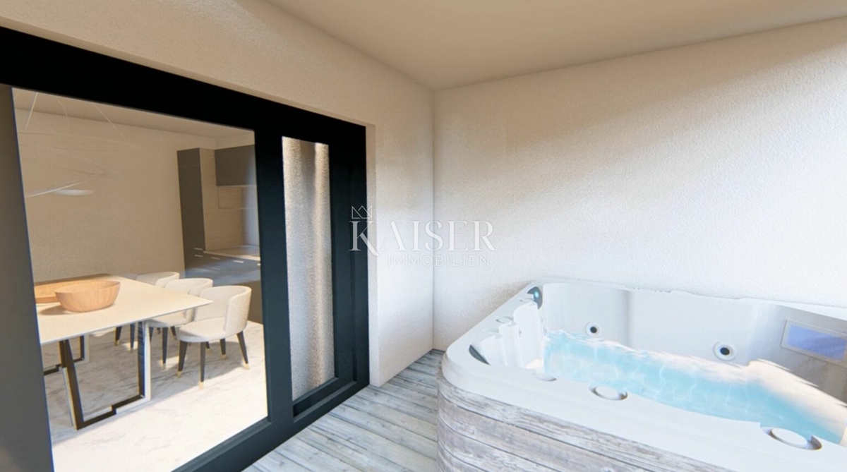 Zadar, Diklo - luksuzno opremljeno stanovanje S3 (83 m2), 70 m od plaže