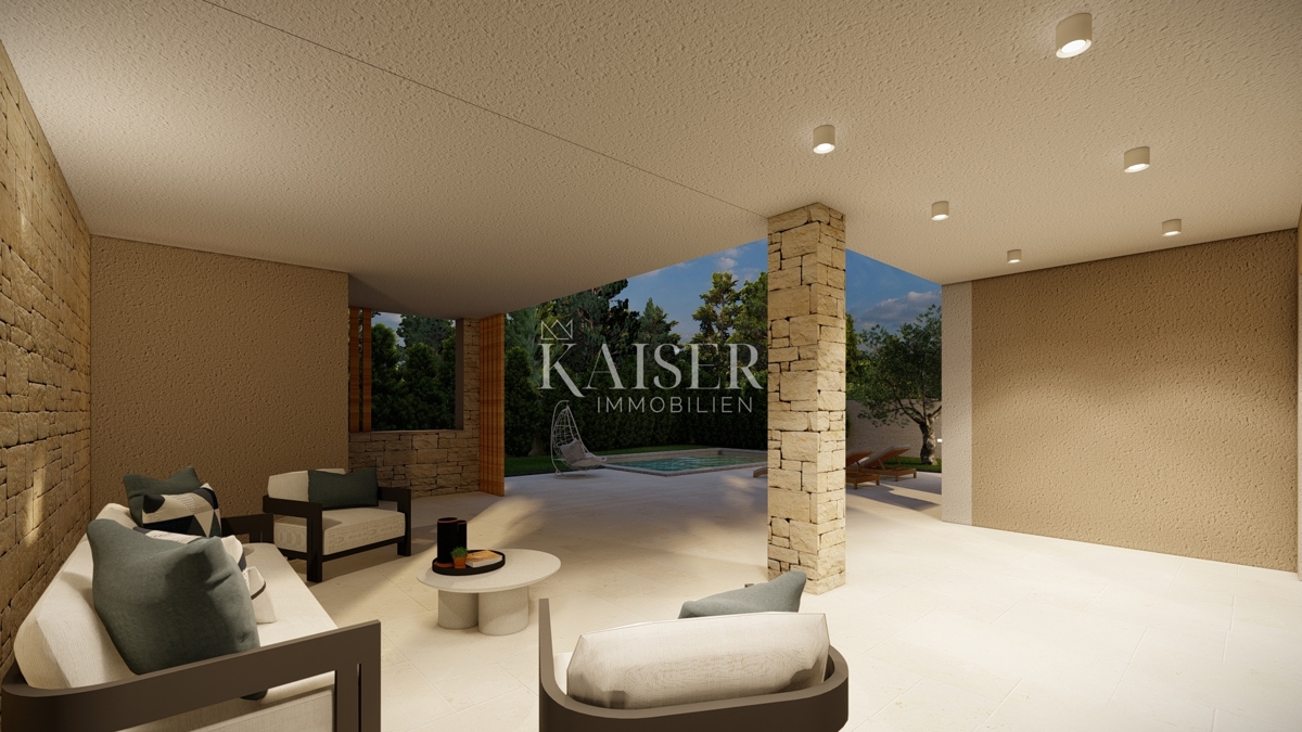 Istra, Vodnjan - moderna polsamostojna vila 260m2 z bazenom v mirnem okolju