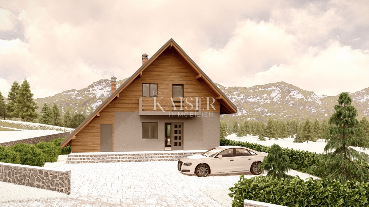 Ravna Gora, Stari Laz - gradbeno zemljišče 1500 m2 z gradbenim dovoljenjem