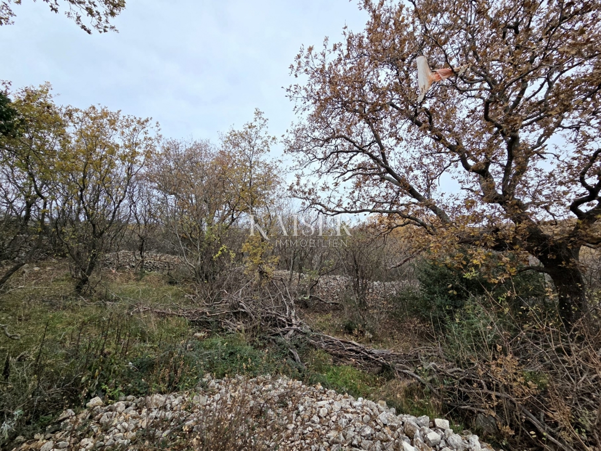 Krk, Vrbnik - gradbeno zemljišče 2700m2, pogled na morje