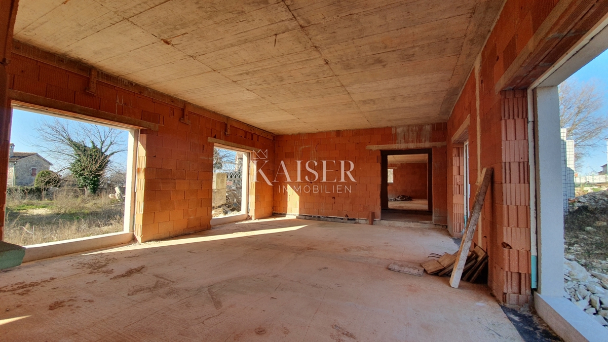 Istra - Lovreč, kamnita roh bau vila s pogledom na morje