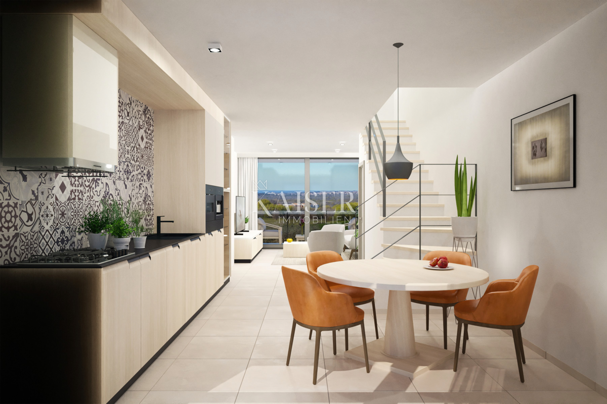 Poreč, Istra, čudovito dvonadstropno stanovanje s pogledom na morje