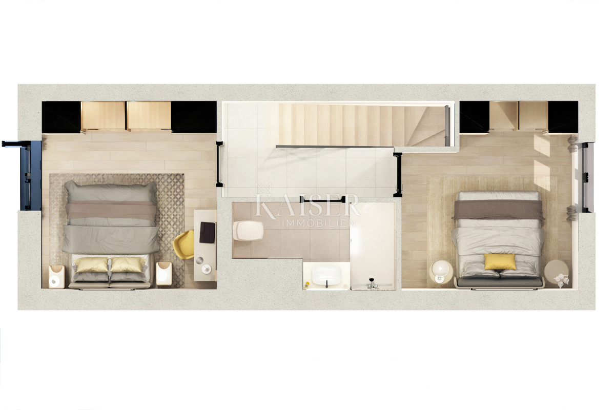 Poreč, Istra, čudovito dvonadstropno stanovanje s pogledom na morje