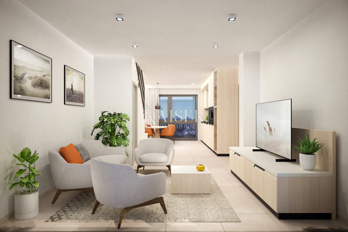 Poreč, Istra, čudovito dvonadstropno stanovanje s pogledom na morje